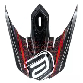 Pala Capacete Motocross Asw Podium Race ST Vermelho Branco