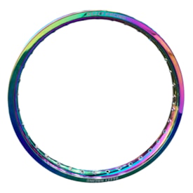 Segunda imagem do produto Par de Aros Rezzy Dianteiro 21x1.60 - Traseiro 19x2.15 Rainbow 36 Furos