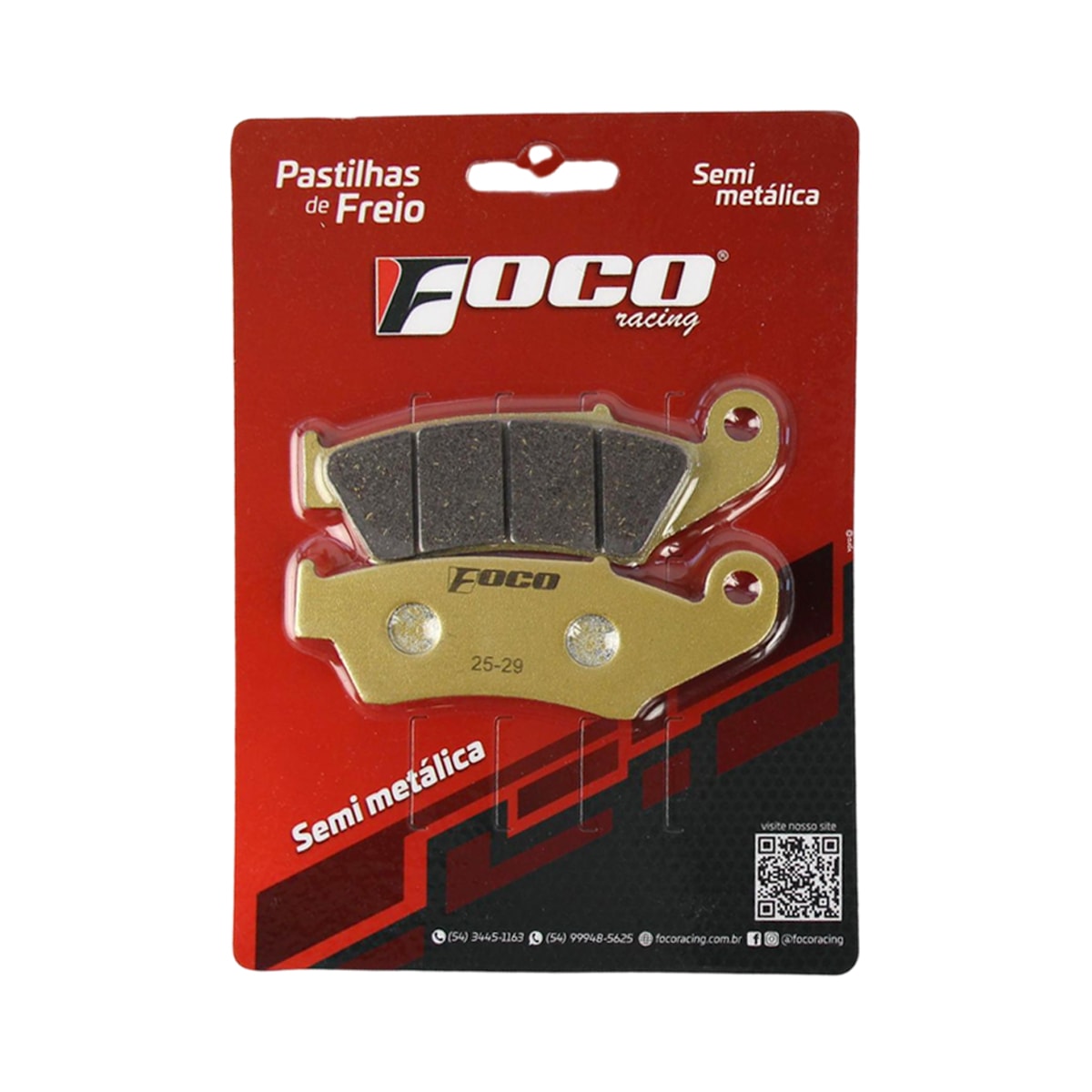 Pastilha de Freio Dianteira Crf 300f - Crf 250f - Crf 230f Semi-Metálica Foco Racing