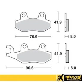 Segunda imagem do produto Pastilha de Freio Dianteira Rm 125 / Rm 250 / Rmx 250 - 1989 a 1995 Prox