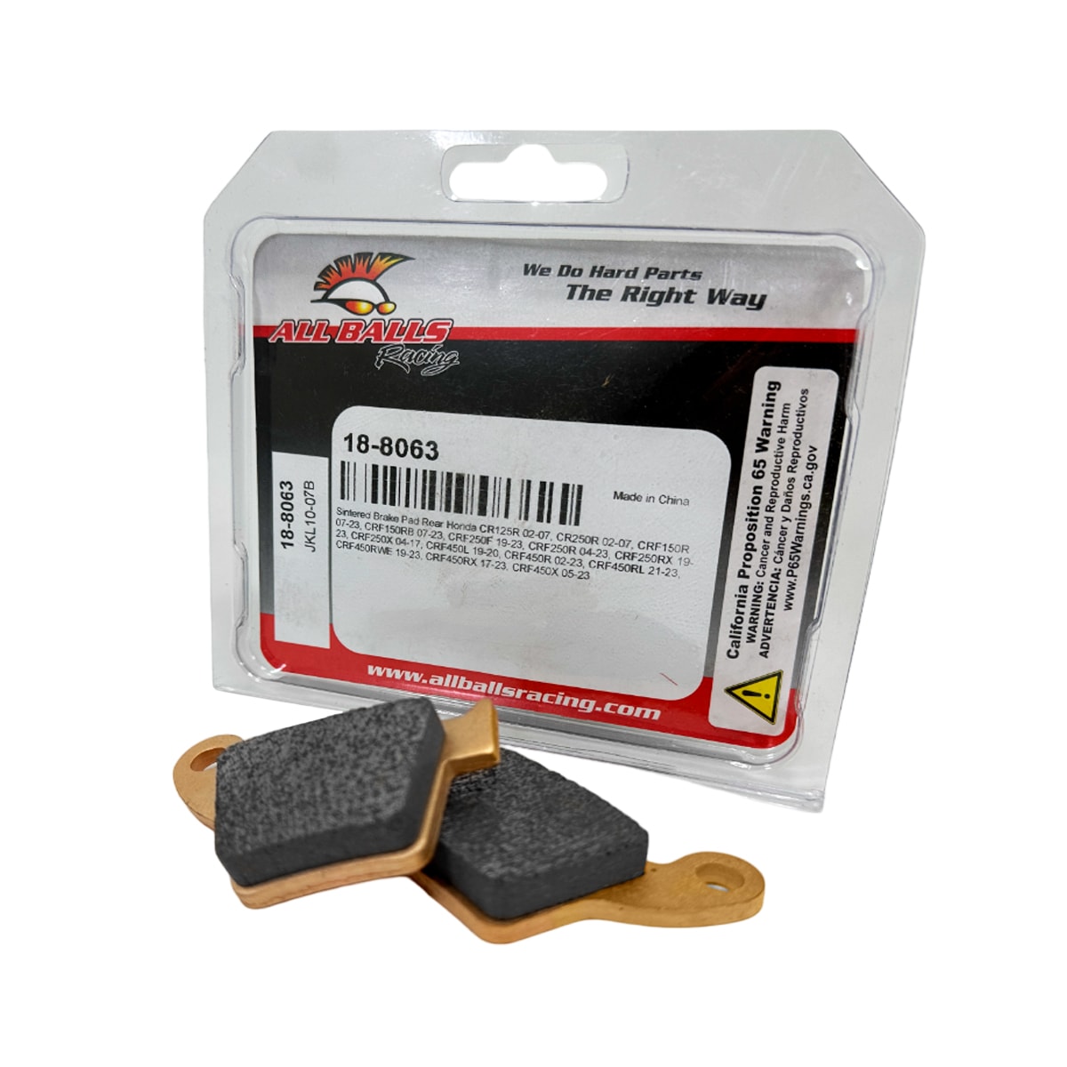 Pastilha de Freio Traseira Crf 250x 04/17 - Crf 450x 05/25 All Balls