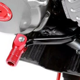 Segunda imagem do produto Pedal de Câmbio Crf 230 - Crf 250f Zeta Preto Vermelho