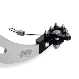 Segunda imagem do produto Pedal de Freio Crf 250f - Crf 300f Aço 4win Ponta Retrátil Prata Preto