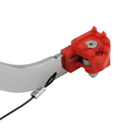 Segunda imagem do produto Pedal de Freio Crf 250f - Crf 300f Foco Racing Prata Vermelho Ponta Retrátil