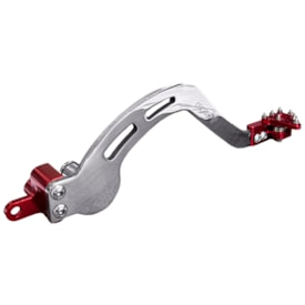 Pedal de Freio Crf 250f - Crf 300f Red Dragon Prata Vermelho