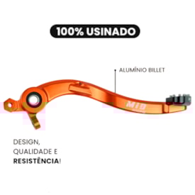 Segunda imagem do produto Pedal de Freio Ktm 125 250 350 450 Sx Sxf 16/22 Mid Racing Laranja