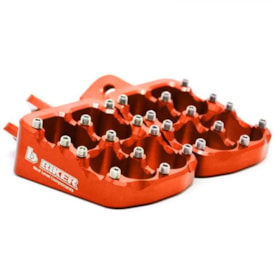 Pedaleira Alumínio Ktm 125 - 250 - 300 - 350 - 450 17/21 Biker Laranja