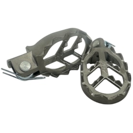 Pedaleira Crf 230f 250f 300f Amx Inox com Pino e Mola