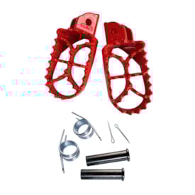 Pedaleira Crf 250f - Crf 230 - Tornado - Xr 200 Mola E Pino Okta Vermelho