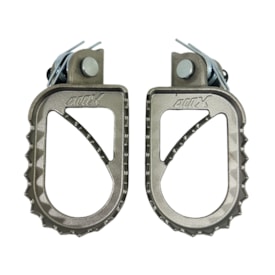 Segunda imagem do produto Pedaleira Crf 250r 04/24 - Crf 450r 02/24 Amx Dragon Inox com Pino e Mola