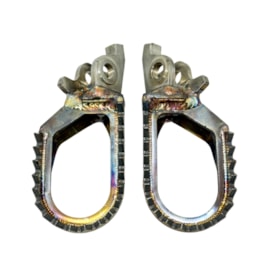 Segunda imagem do produto Pedaleira Crf 250r 04/26 - Crf 450r 02/26 Rezzy Shark Pro Inox