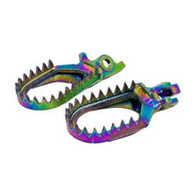 Pedaleira Crf 250rx 19/26 - Crf 450rx 17/26 Rezzy Shark Pro Inox Rainbow