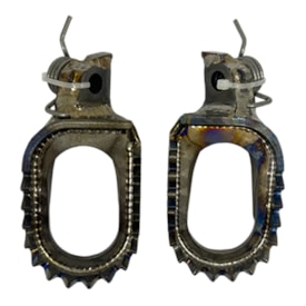 Segunda imagem do produto Pedaleira Crf 250rx 19/26 - Crf 450rx 17/26 Rezzy Shark Titanio