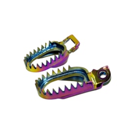 Pedaleira Ktm 65 Sx 24/27 Rezzy Shark Titânio Rainbow