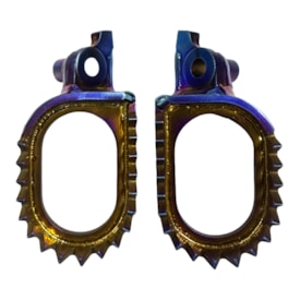 Segunda imagem do produto Pedaleira Yzf 250 24/26 - Yzf 450 24/26 Rezzy Titânio Azul