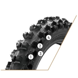 Segunda imagem do produto Pneu Dianteiro 80/100-21 Borilli Exc