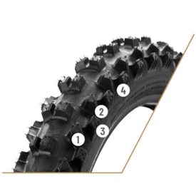 Segunda imagem do produto Pneu Dianteiro 80/100-21 Borilli Infinity B007 Mx