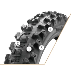 Segunda imagem do produto Pneu Dianteiro 90/90-21 Borilli Enduro 7 Days