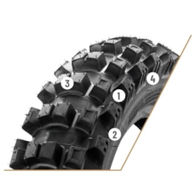 Segunda imagem do produto Pneu Traseiro 100/100-18 Borilli Exc