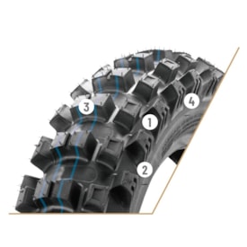 Segunda imagem do produto Pneu Traseiro 110/100-18 Borilli Exc