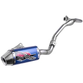 Ponteira e Curva de Escape Crf 230 Belparts Bhp Short Azul