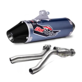 Segunda imagem do produto Ponteira e Curva de Escape Crf 230 Belparts Bpa Azul