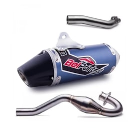 Segunda imagem do produto Ponteira e Curva de Escape Crf 230 Belparts Bpa Short Azul