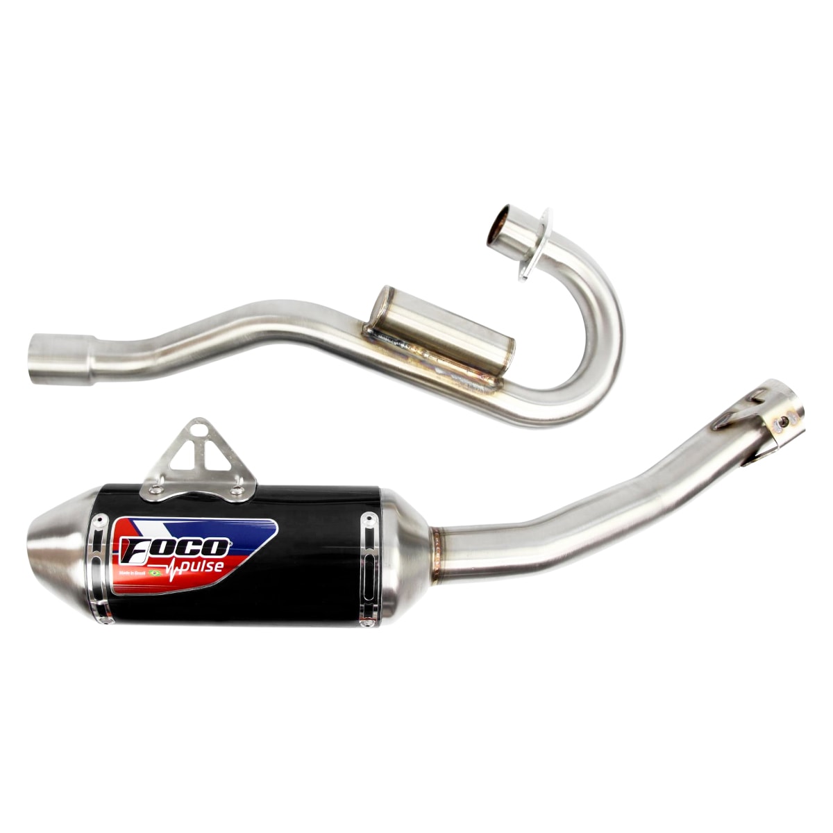 Ponteira e Curva de Escape Crf 230 Foco Racing Pulse Preto