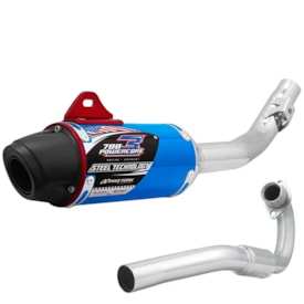 Ponteira e Curva de Escape Crf 230 Protork Powercore 3 Steel Azul