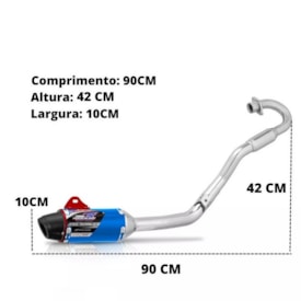 Segunda imagem do produto Ponteira e Curva de Escape Crf 230 Protork Powercore 3 Steel Azul