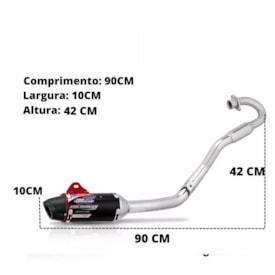 Segunda imagem do produto Ponteira e Curva de Escape Crf 230 Protork Powercore 3 Steel Preto