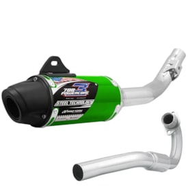 Ponteira e Curva de Escape Crf 230 Protork Powercore 3 Steel Verde Neon