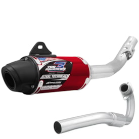 Ponteira e Curva de Escape Crf 230 Protork Powercore 3 Steel Vermelho