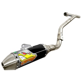 Segunda imagem do produto Ponteira e Curva de Escape Crf 250f 310cc 38mm Grs Extreme Hp Preto