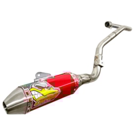 Segunda imagem do produto Ponteira e Curva de Escape Crf 250f 310cc 38mm Grs Extreme Hp Vermelho