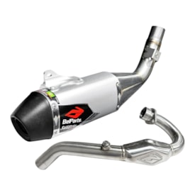 Segunda imagem do produto Ponteira e Curva de Escape Crf 250f Belparts Bhp II Pro Silver Series