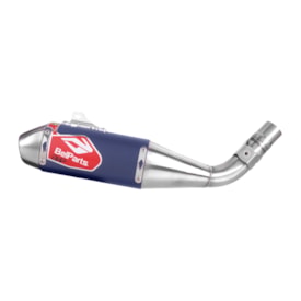 Segunda imagem do produto Ponteira e Curva de Escape Crf 250f Belparts Bhp Pro Short Azul