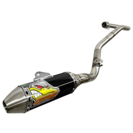 Segunda imagem do produto Ponteira e Curva de Escape Crf 250f Bigbore 42mm Grs Extreme Hp Preto