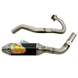 Ponteira e Curva de Escape Crf 250f Bigbore 42mm Grs Extreme Hp Preto