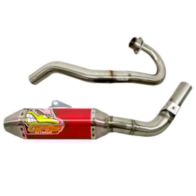 Ponteira e Curva de Escape Crf 250f Bigbore 42mm Grs Extreme Hp Vermelho