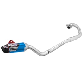 Segunda imagem do produto Ponteira e Curva de Escape Crf 250f Protork Powercore 3 Steel Azul