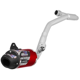 Ponteira e Curva de Escape Crf 250f Protork Powercore 3 Steel Vermelho