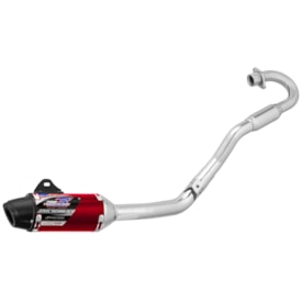 Segunda imagem do produto Ponteira e Curva de Escape Crf 250f Protork Powercore 3 Steel Vermelho