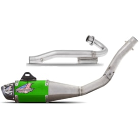 Segunda imagem do produto Ponteira e Curva de Escape Crf 250f Protork Powercore 4 Verde