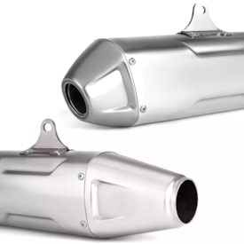 Segunda imagem do produto Ponteira e Curva de Escape Crf 250L Completa Rezzy Inox Aluminio