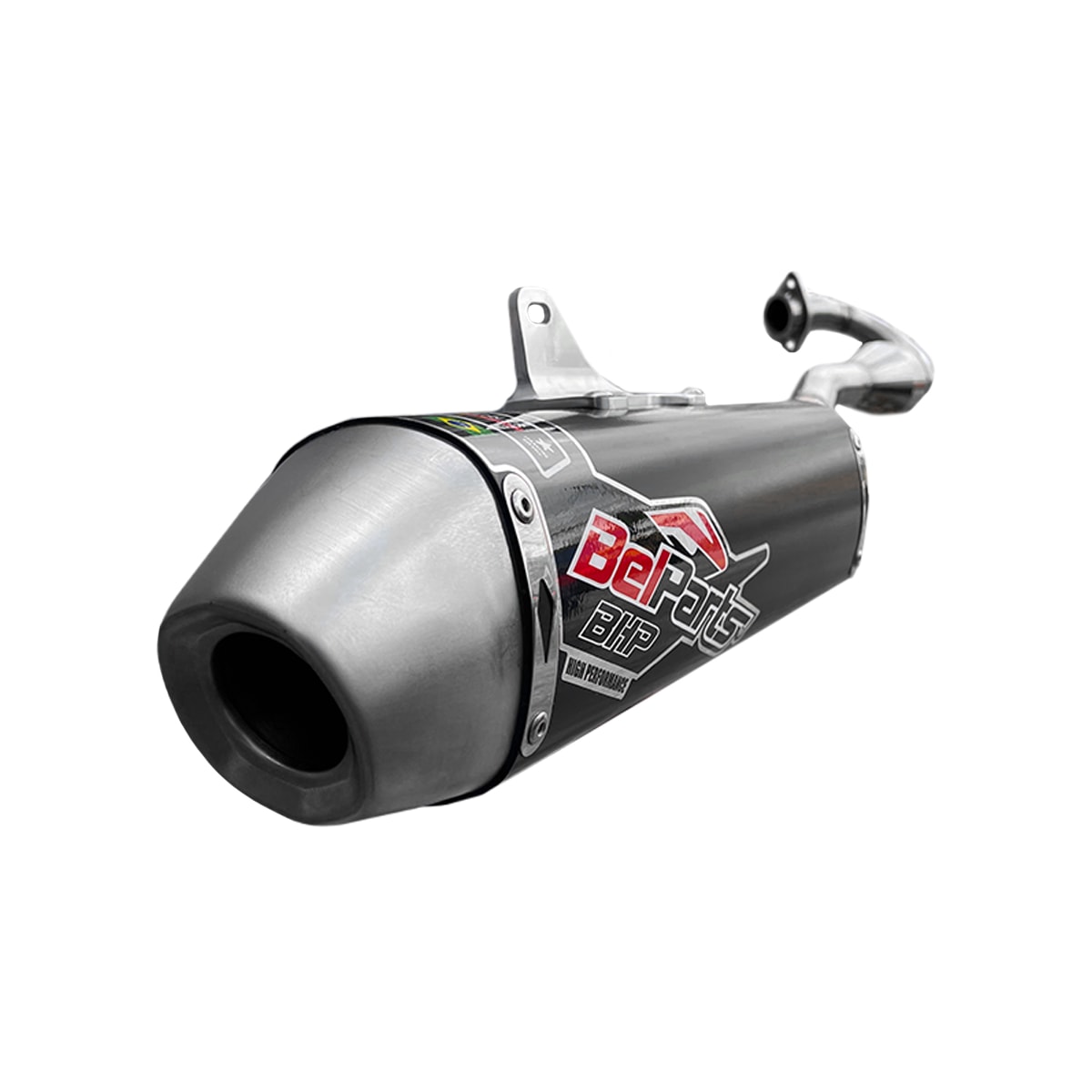 Segunda imagem do produto Ponteira e Curva de Escape Crf 250r 11/13 Belparts Bhp Preto