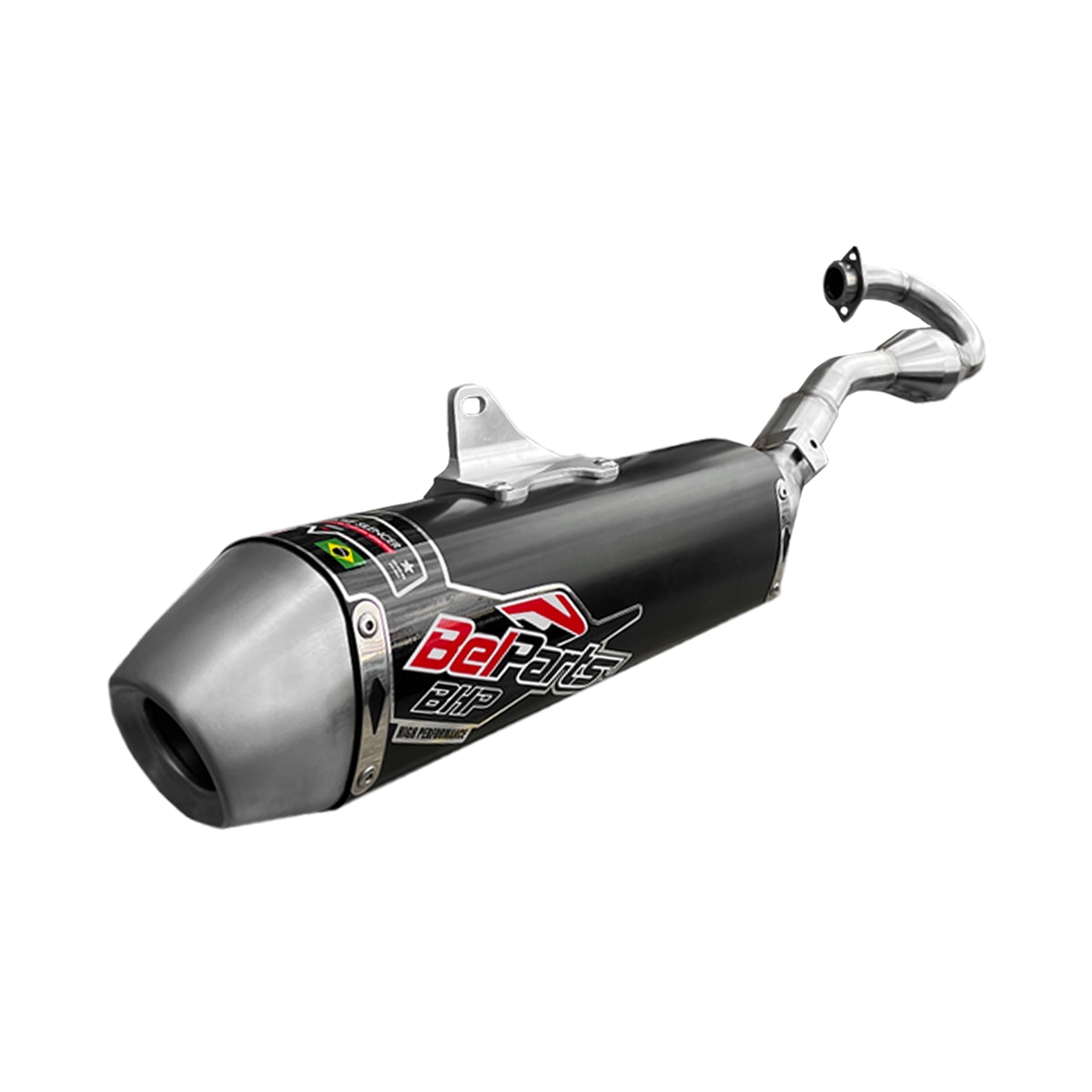 Ponteira e Curva de Escape Crf 250r 11/13 Belparts Bhp Preto