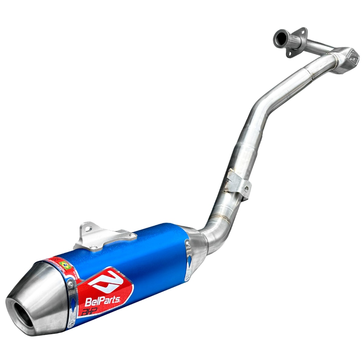 Ponteira e Curva de Escape Crf 300f Belparts Bhp Pro Short Azul