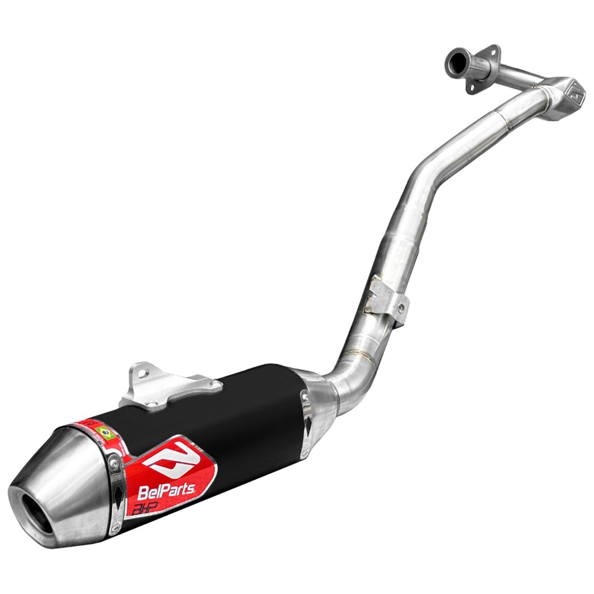 Ponteira e Curva de Escape Crf 300f Belparts Bhp Pro Short Preto