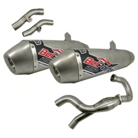 Ponteira e Curva de Escape Crf 450r 17/20 - Crf 450rx 17/20 Belparts Bhp Pro Inox